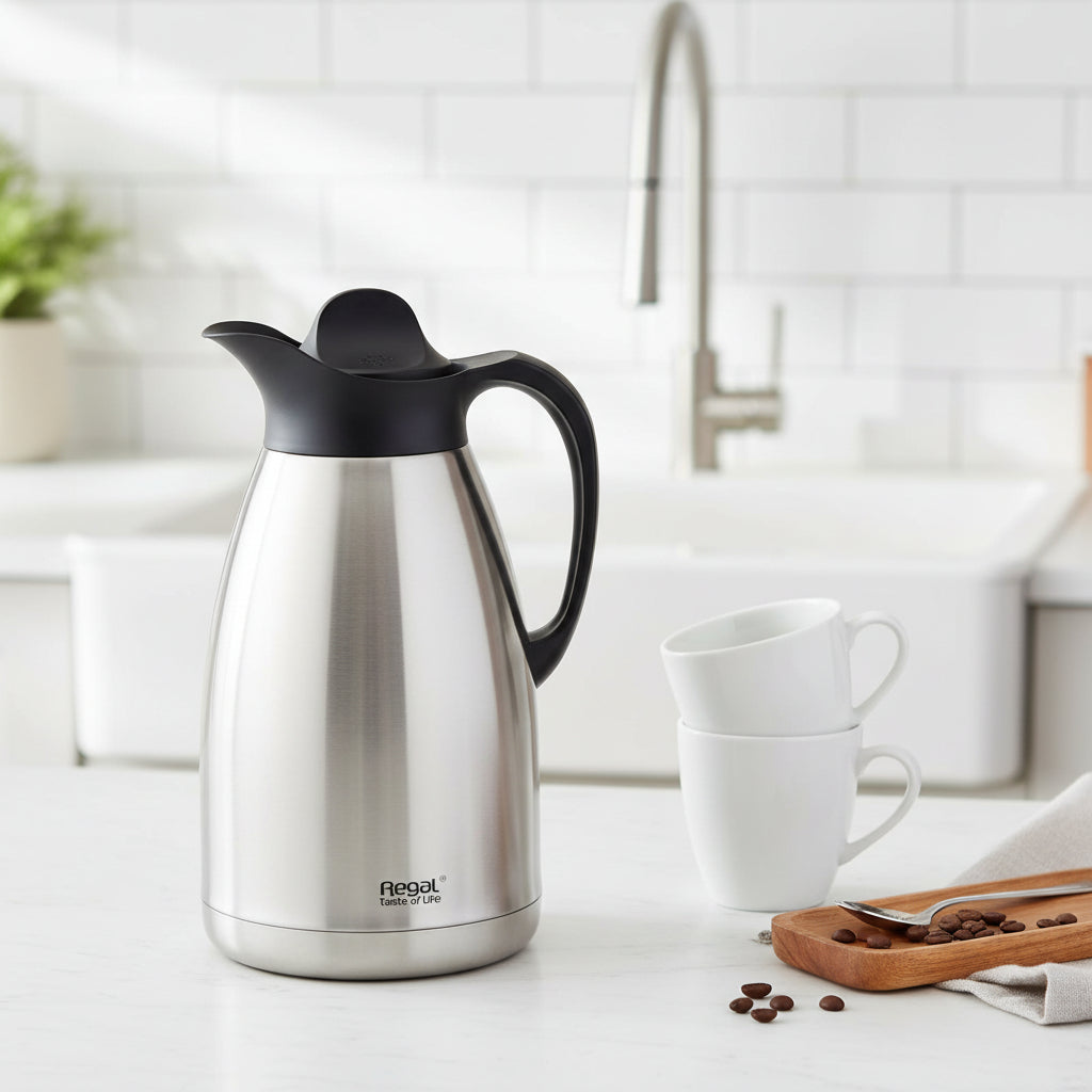 Dawood Lifestyle & Gadgets kes Regal Stainless Steel Vacuum Flask TSC-12DN 1.2 Litre Double Wall Thermal Beverage Server