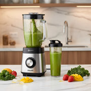 000 Series 1000W blender with ProBlend Crush system, 2L glass jar, 6-star blades and on-the-go tumbler for smoothies and crushing ice HR3573/91
