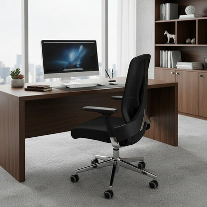 Ergonomic Mesh Office Chair with Lumbar Support and Swivel Base