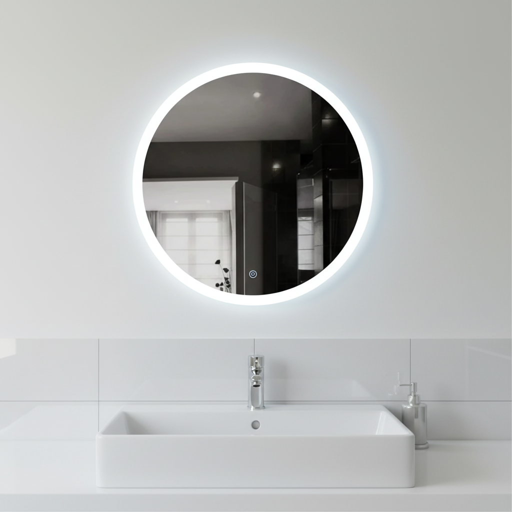 60CM Round Mirror Light with Touch Sensor, ML LS12