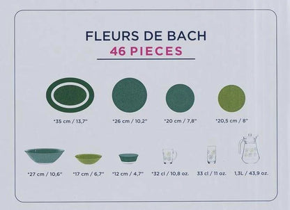 Luminarc Fleurs De Bach Dinnerware Set, 46 Pieces