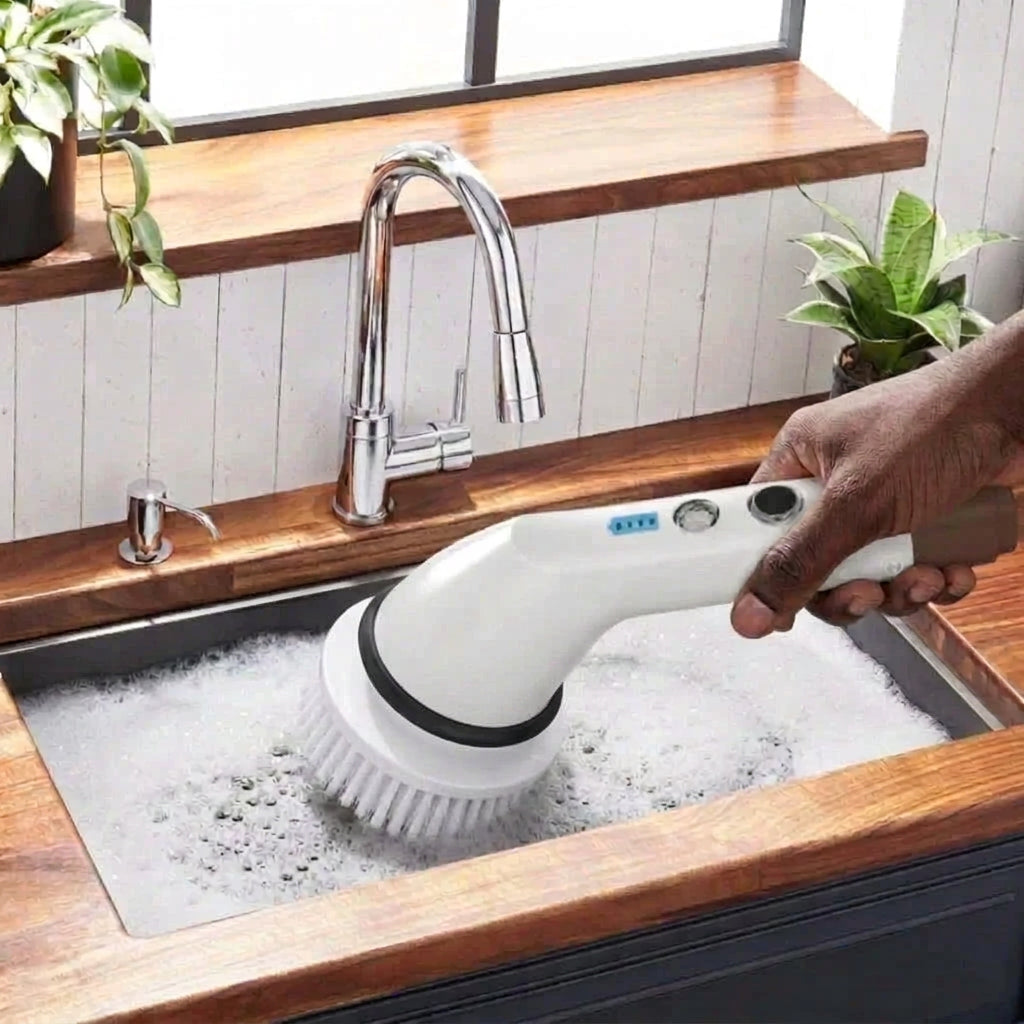 9 in 1 cordless electric cleaning brush with 9 interchangeable brush heads and extendable handle, available in Nairobi, Kenya.