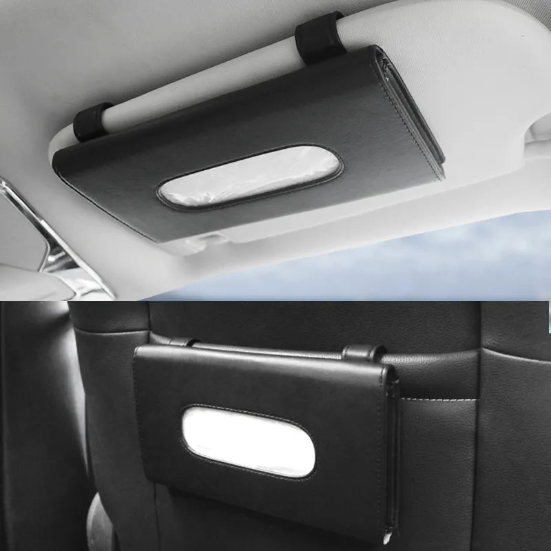 Car sunvisor tissue box