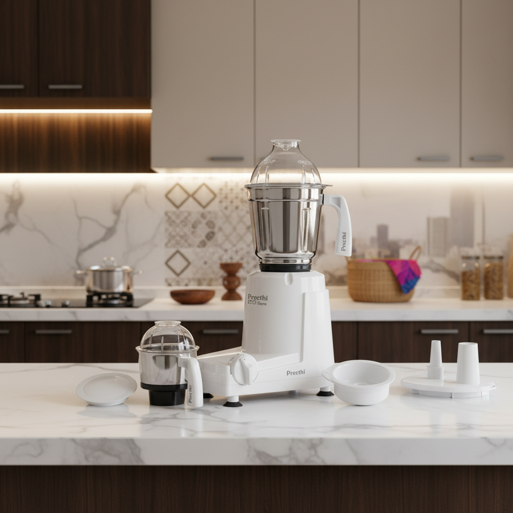 Philips Eco Twin Mixer Grinder – 500W, 2 Stainless Steel Jars, Overload Protection MG182/04