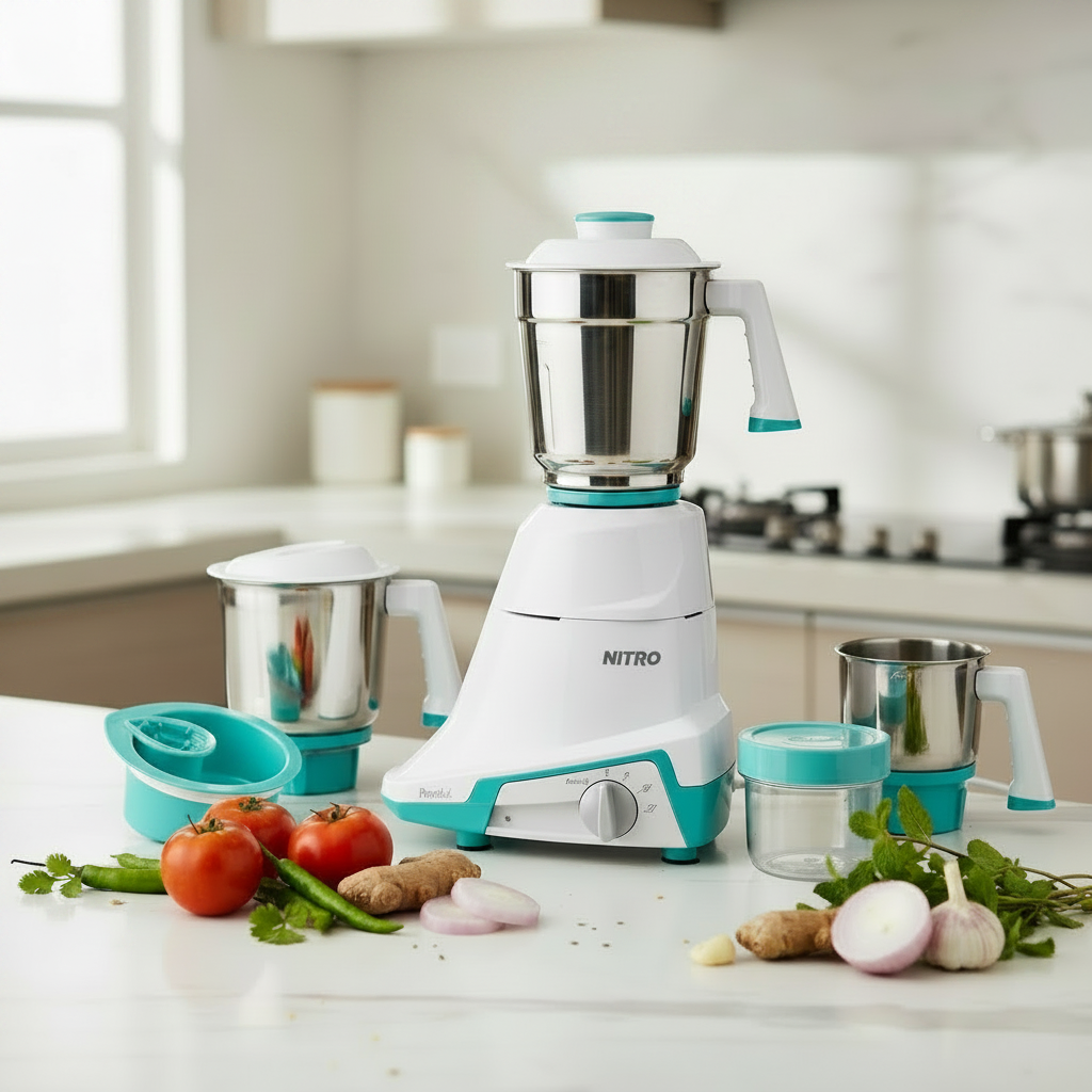 Philips Preethi Nitro Mixer Grinder – 750W, 3 Jars,-MG155/02