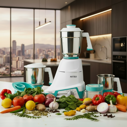 Preethi Nitro Mixer Grinder – 750W, 3 Jars,-MG155/02