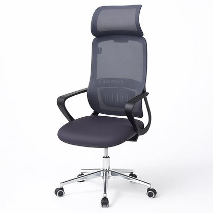 High back mesh office chair with lumbar support adjustable tilt and breathable ergonomic design for office use