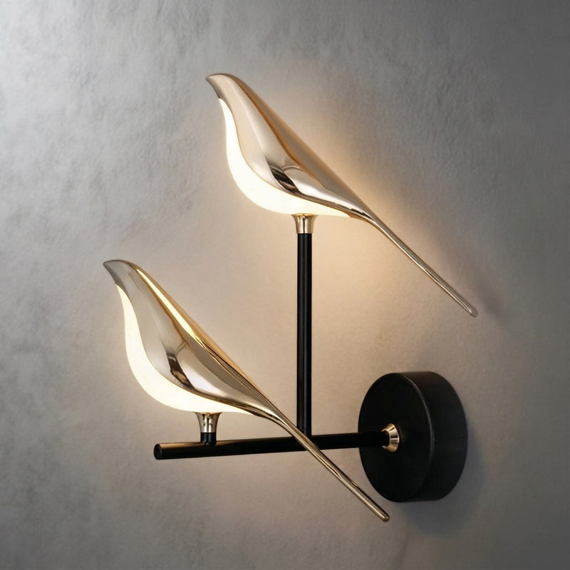 Rose Gold Bird Wall Sconce Light