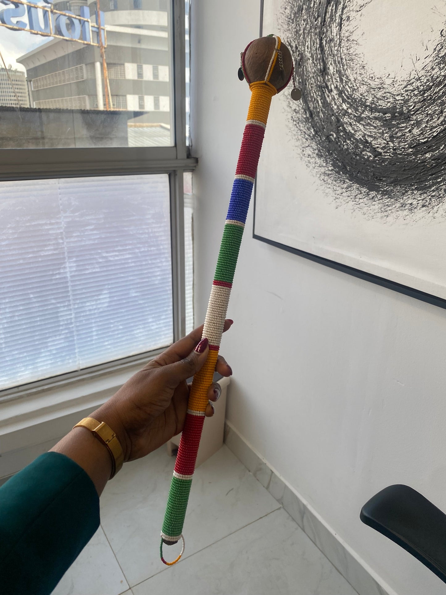 Beaded Wooden Rungu