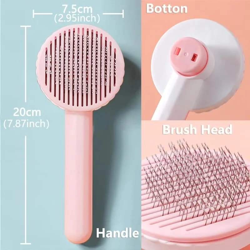 Self cleaning pet comb