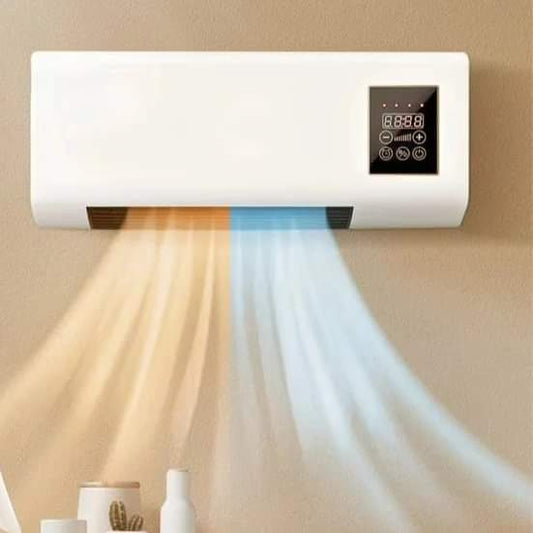 Portable wall-mounted air conditioner with remote control, hot and cold functions