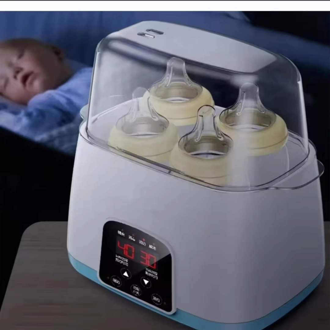 6-in-1 baby milk bottle sterilizer and warmer for 2–3 bottles