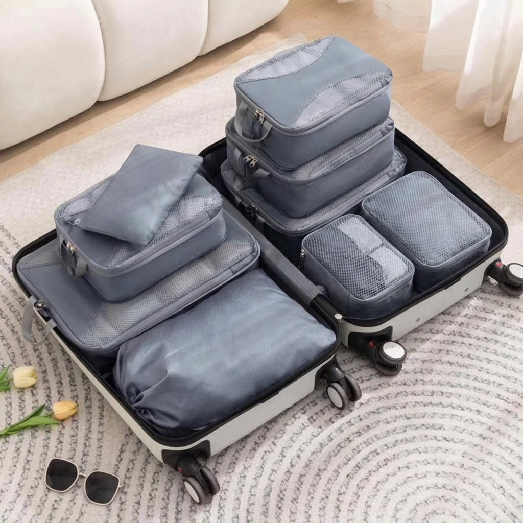 8pcs Suitcase Compression Cubes Gift Set