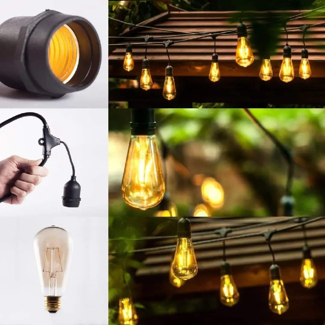 All-Weather LED String Lights 11M – 10 Bulbs