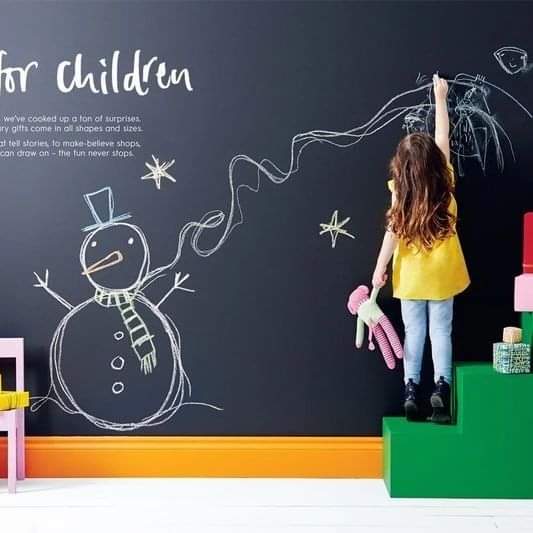 Kids wall sticker blackboard available in 45x200 cm and 90x200 cm sizes