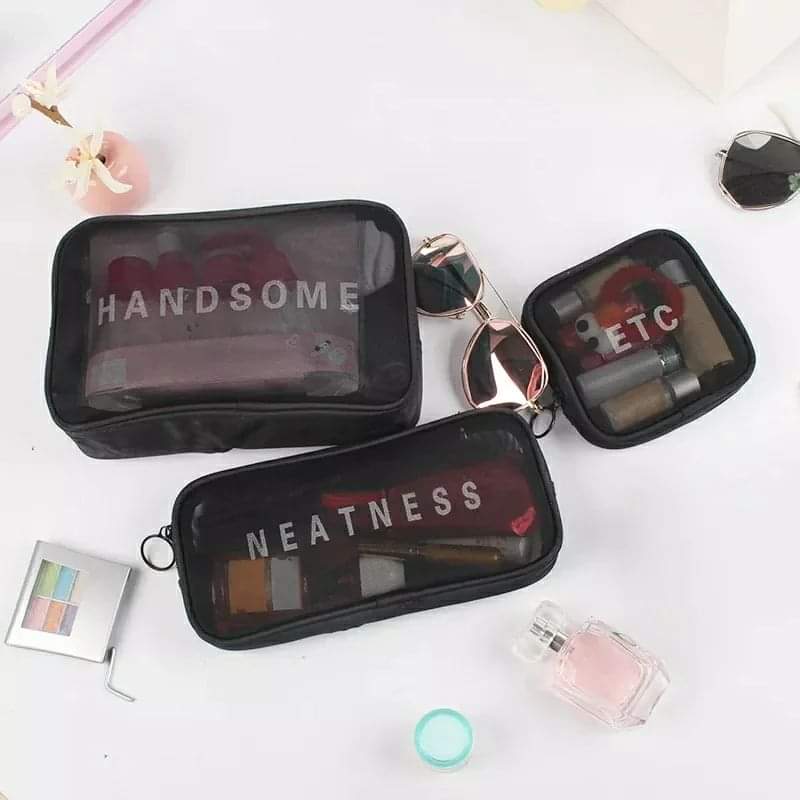 3pcs Mesh Portable Accessories Organizer