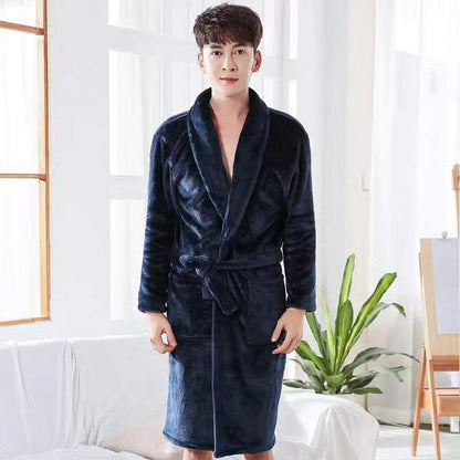 Fleece material bathrobes