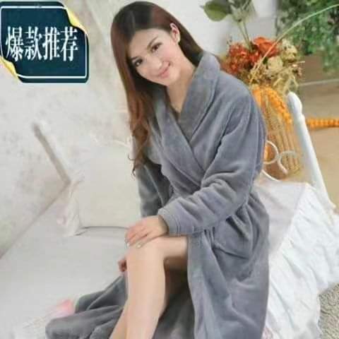 Fleece material bathrobes