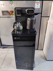 Bottom load water dispenser with hot and normal water functions for home and office use.