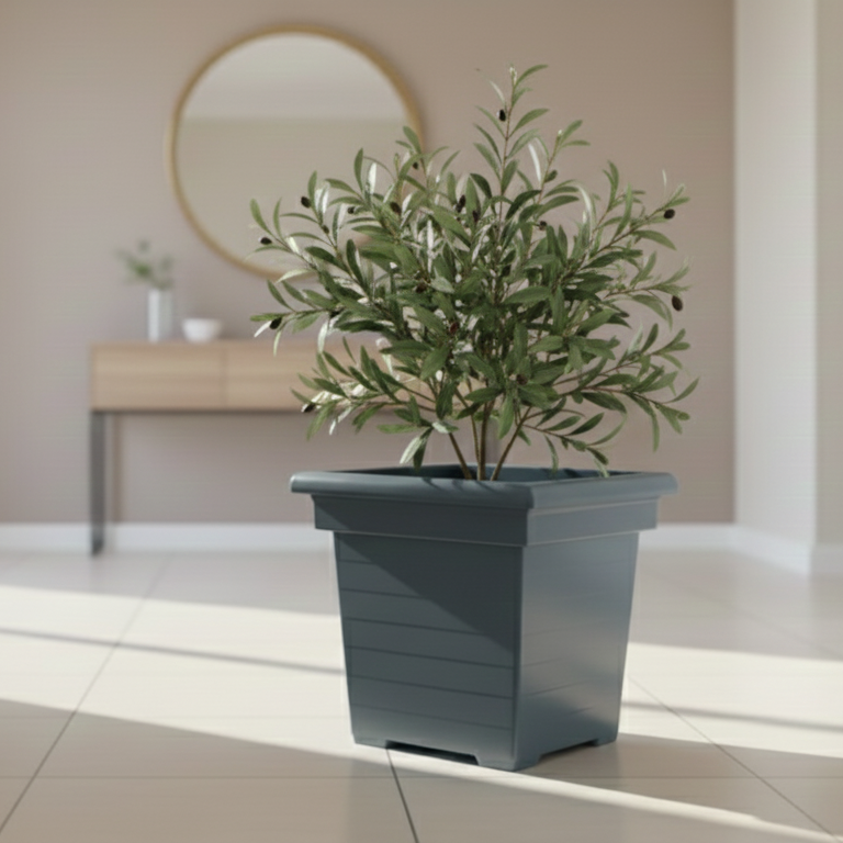 Square Hard-plastic Flower/plant vase