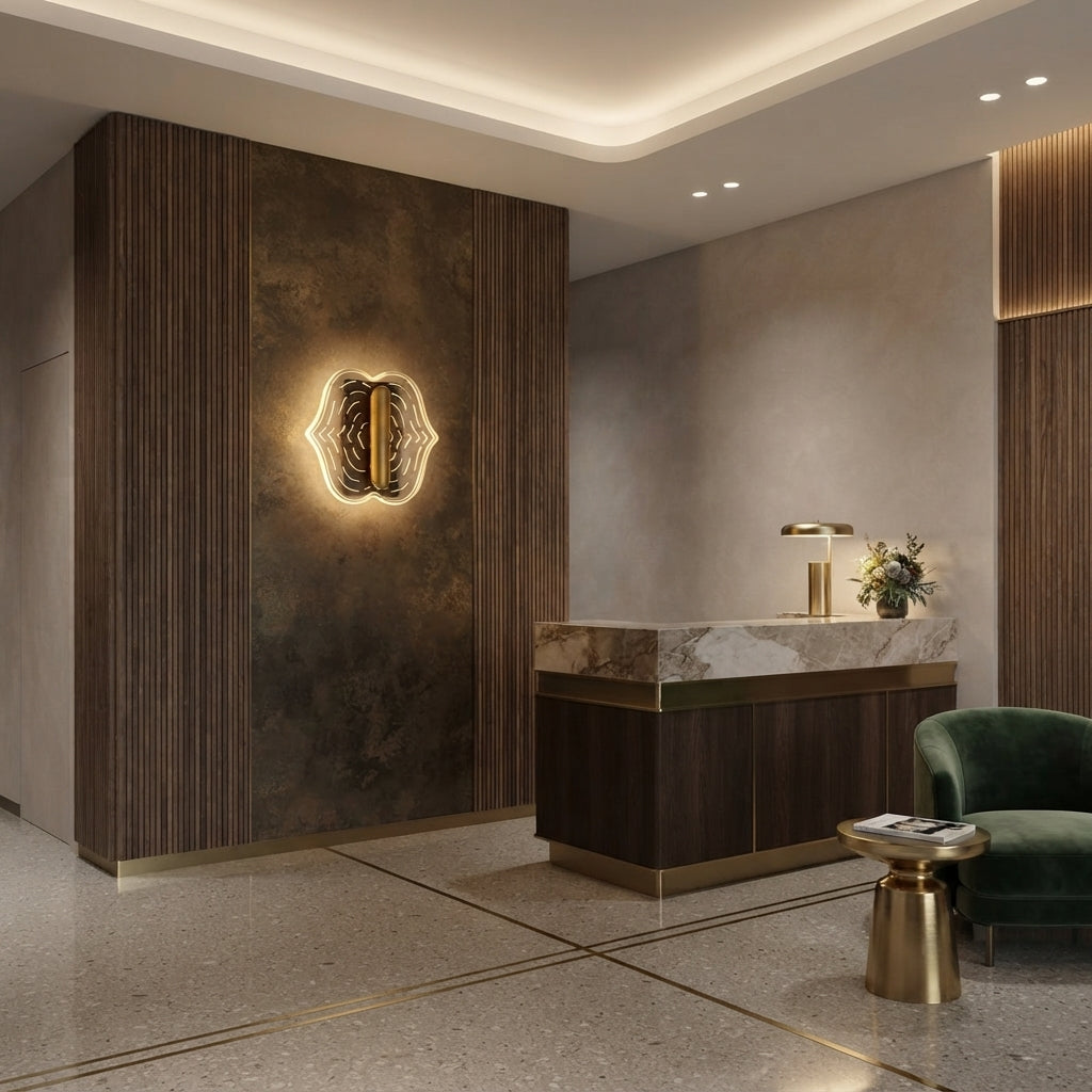 Black and Gold LED Decorative Indoor Wall Light 6W 3000K Warm White LL 2638-20-BK-WW