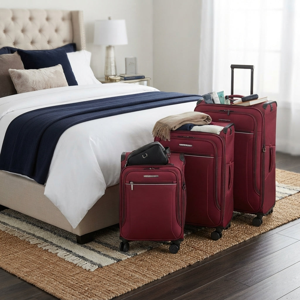 Dawood Lifestyle & Gadgets kes Toledo Black Suitcase Set of 3 19 24 29 Inch
