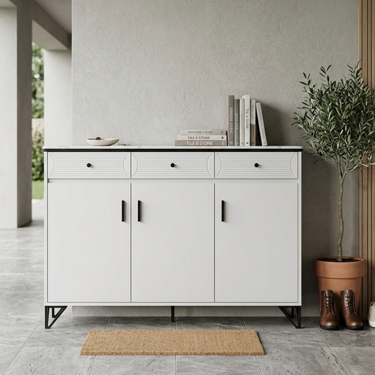 shoe rack storage cabinet for entryway and living room use with large capacity and clean storage design