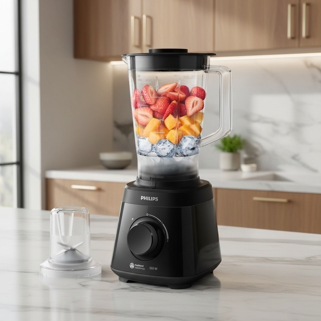 Philips Daily Collection Blender HR2141/90 – 550W Blender with 1.5L Jar