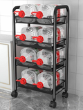 4-Layer Multifunctional Mesh Storage Trolley