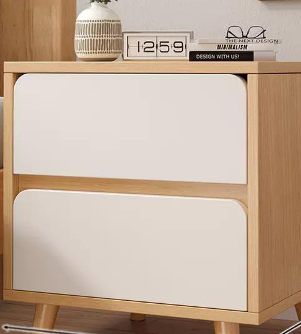 Wooden bedside table