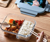 3 Grid Microwave Glass Lunch Box