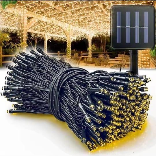 solar-powered 100 LED garden string lights for outdoor and indoor decoration