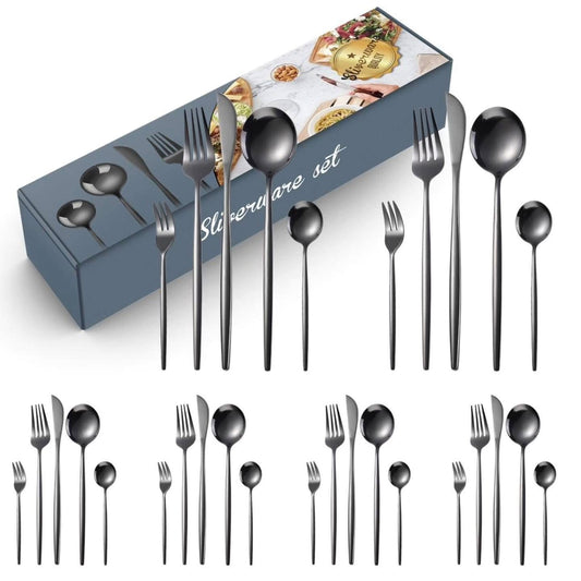 30pcs Slim Cutlery Set