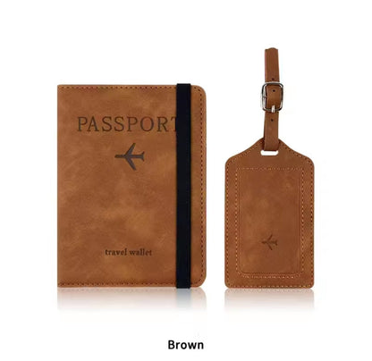 Passport holder with suitcase tag