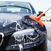 Gemelli Collections expandable double-headed car cleaning brush mop with retractable 53-inch handle for car and window cleaning
