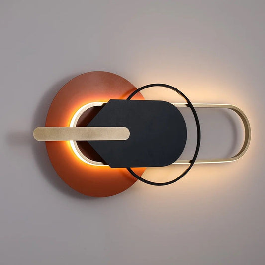 Black wall-mounted decorative PC/LED bracket 75×30 cm for modern interior décor