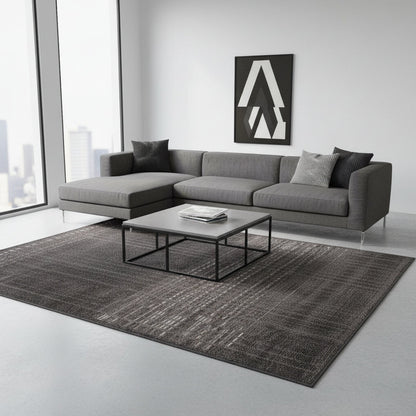 oriental weavers chiara stripe carpet rug black grey modern striped area rug living room bedroom floor decor