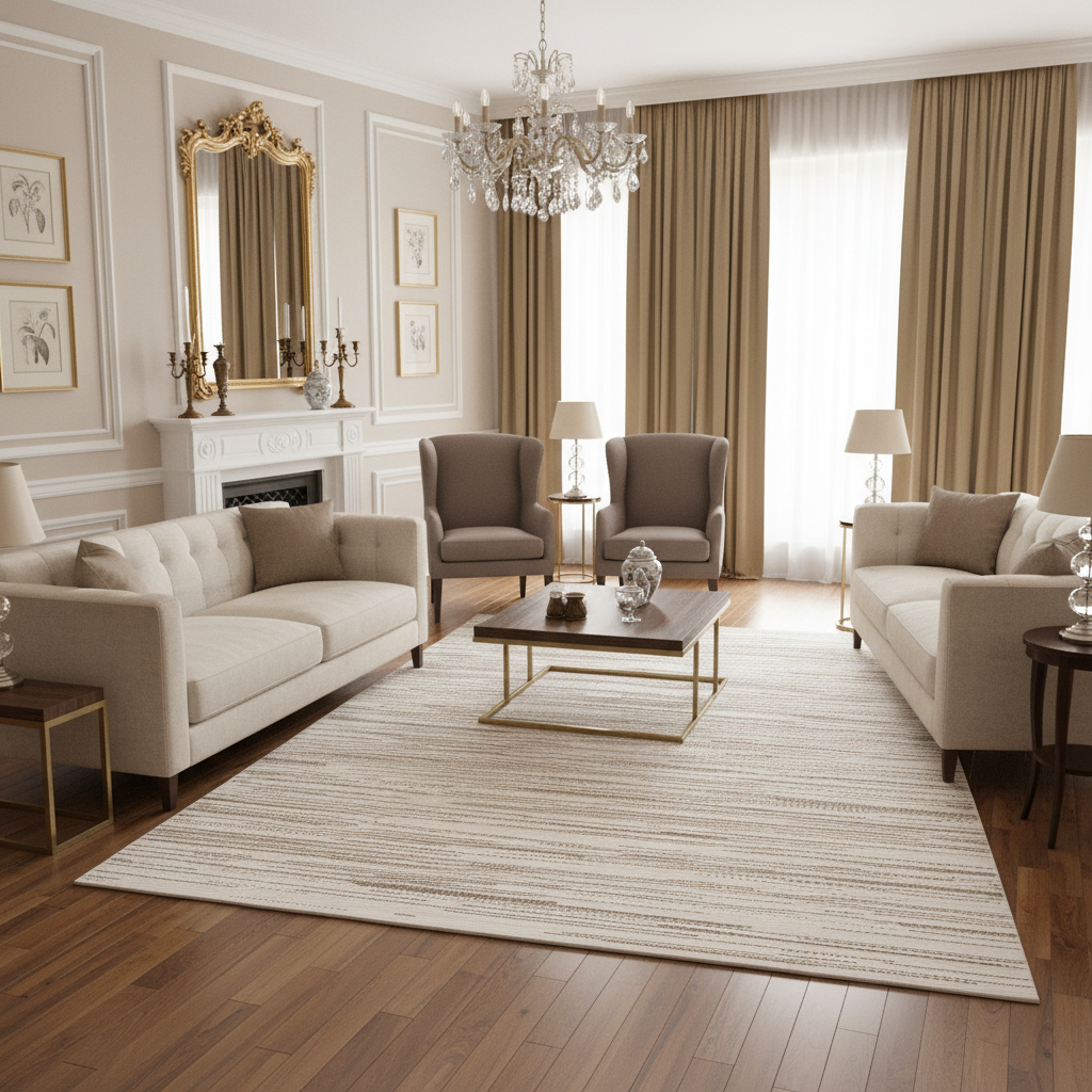 Oriental Weavers: Vedantu Textured Geometric Pattern Carpet Rug; (240×340)cm, Brown