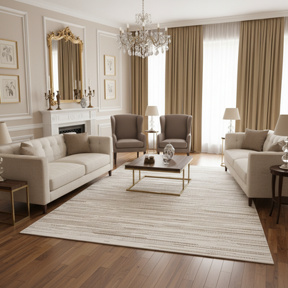 Oriental Weavers: Vedantu Textured Geometric Pattern Carpet Rug; (240×340)cm, Brown