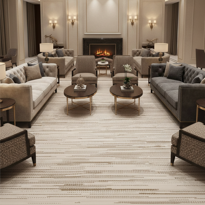 Oriental Weavers: Vedantu Textured Geometric Pattern Carpet Rug; (240×340)cm, Brown