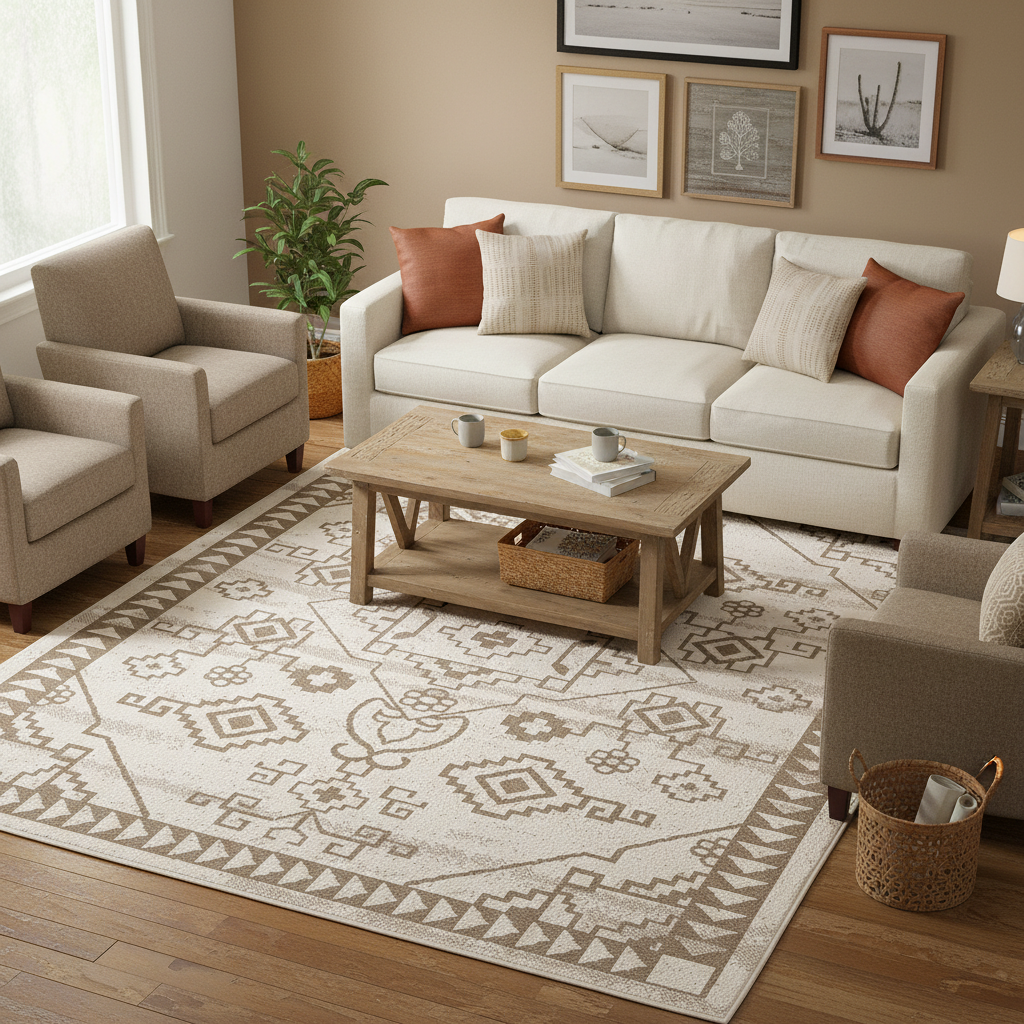 Oriental Weavers: Vedantu Geometric Pattern Carpet Rug; (240×340)cm,