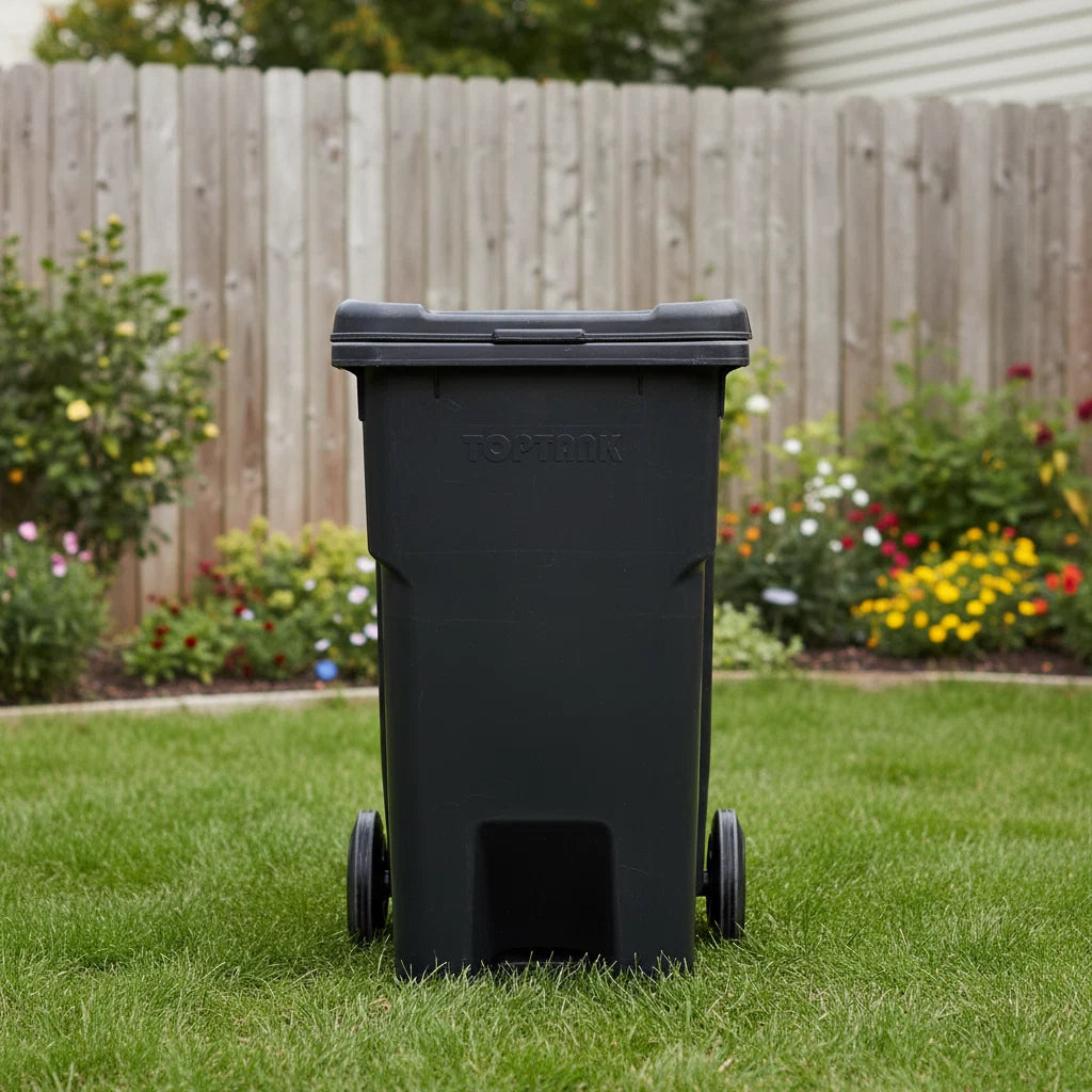 TT Dustbin With Wheels & Foot Pedal