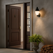Black Aluminium Outdoor Wall Lamp with E27 Holder LL 503A-BK