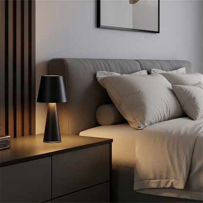 Black Shade RGB Color USB Rechargeable Touch Table Lamp
