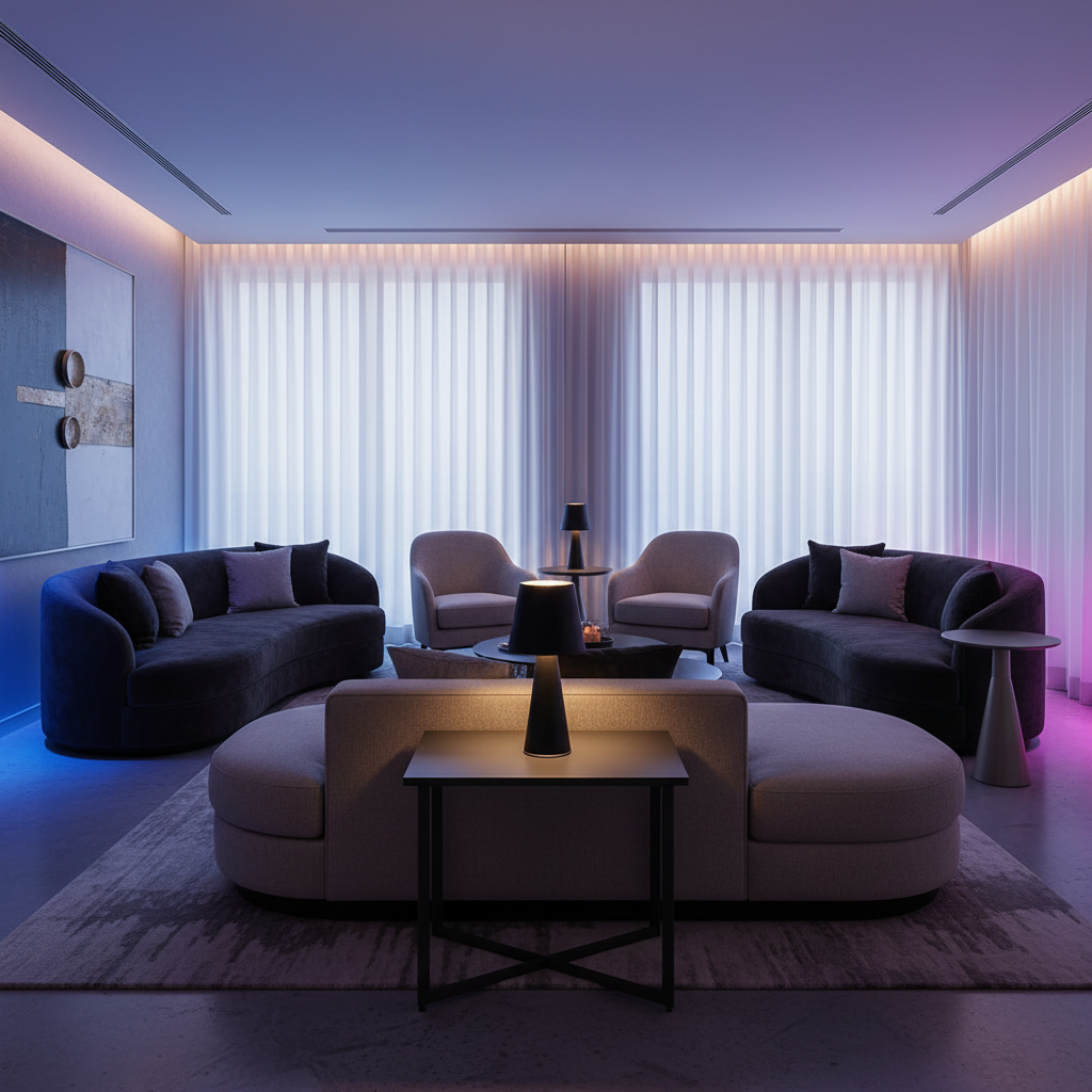 Black Shade RGB Color USB Rechargeable Touch Table Lamp