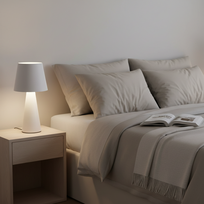 USB Rechargeable Touch Table Lamp White RGB-LP 0124-WH-TC