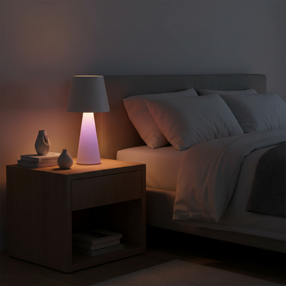 USB Rechargeable Touch Table Lamp – RGB Color, White