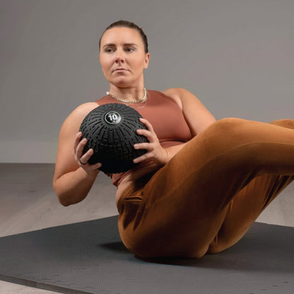 Non-Bounce Textured Rubber Weighted Medicine Slam Ball
