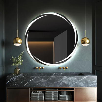 Wall-mounted LED mirror light with touch sensor, 8W, 6500K, 600x600 mm, model ML LS18
