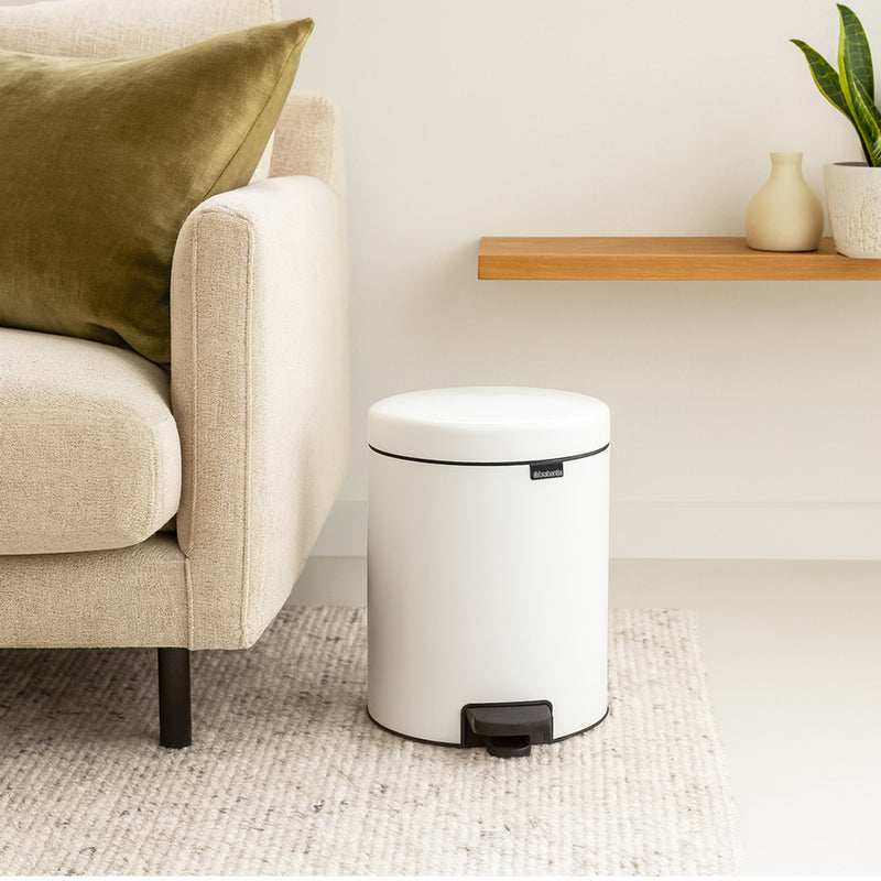 NewIcon Pedal Waste Bin –White